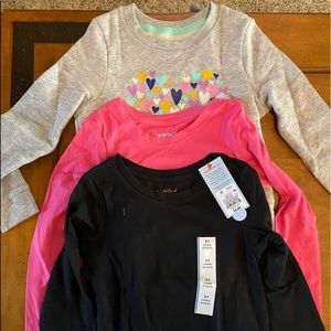 5T- 2 Long Sleeve Cat&Jack and 1 Cat&Jack Sweater